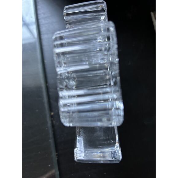 Waterford Crystal Three Leaf Clover Shamrock Paperweight w Label Made in Ireland - Picture 3 of 8